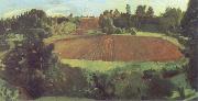 Konstantin Somov Ploughland oil painting
